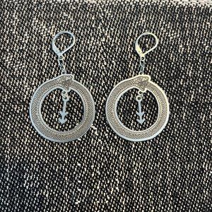 INNER WOLF JEWELRY. Ouroboros Snake Hoop Earrings.